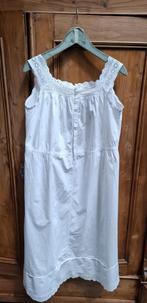 Groot katoenen brocante dames nachthemd met broderie, Antiek en Kunst, Curiosa en Brocante, Ophalen of Verzenden