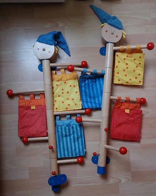Haba 2 x kapstok kinderkamer met 3 afneembare wasbare zakjes, Kinderen en Baby's, Kinderkamer | Inrichting en Decoratie, Zo goed als nieuw