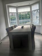 Table à manger parfait état placage chêne, 150 à 200 cm, Cinq personnes ou plus, Comme neuf, Enlèvement