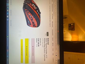 Sac tennis Babolat 12 raquettes  beschikbaar voor biedingen