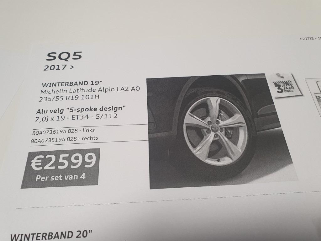 ② Audi Q5/SQ5 19 inch originele winterset / winterbanden — Pneus & Jantes —  2ememain