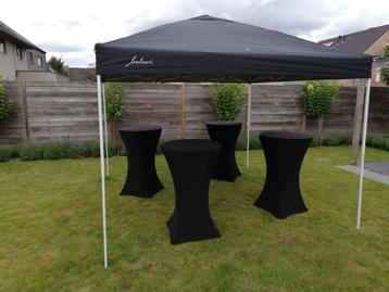 4 partytafels en partytent te huur disponible aux enchères