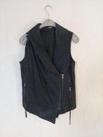 Mouwloos leder/suede jasje - maat 38, Maat 38/40 (M), Zwart, Nieuw, Ophalen of Verzenden