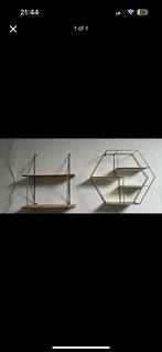 metallic wall shelf for plant (golden, 2pc), Ophalen