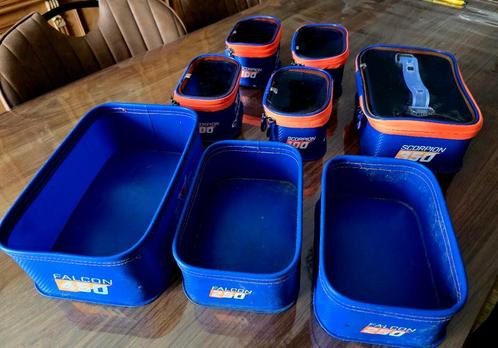 Colmic Opbergsysteem Combo Falcon  + Scorpion 8 stuks, Watersport en Boten, Hengelsport | Witvissen, Zo goed als nieuw, Ophalen