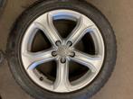 4 zilveren aluminium velgen (AUDI) met winterbanden (17'), Ophalen