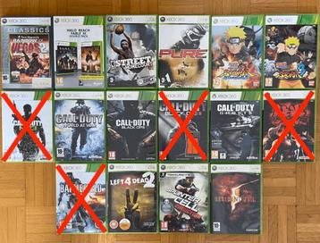 Jeux Xbox360 au choix (Call Of Duty, Naruto, Left4Dead, etc) beschikbaar voor biedingen