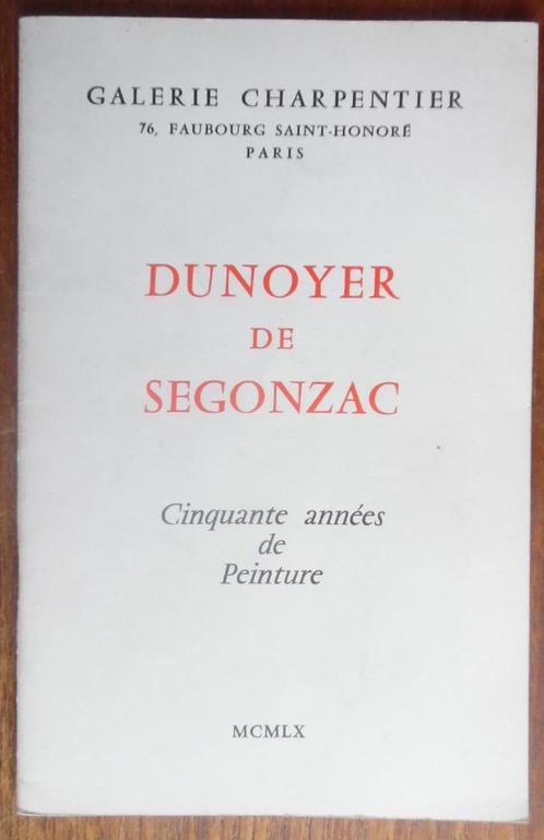 André Dunoyer de Segonzac - Galerie de la Charente - 1960, Livres, Art & Culture | Arts plastiques, Comme neuf, Peinture et dessin