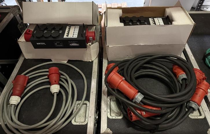 Set BOTEX Stroomverdelers + kabels, Muziek en Instrumenten, Licht en Laser, Zo goed als nieuw, Ophalen