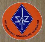 Sticker, Welzijnszorg, Koninklijke Landmacht, jaren'80.(3), Verzamelen, Overige typen, Ophalen of Verzenden, Landmacht