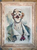 Huile sur panneau clown signe robert colot, Enlèvement ou Envoi