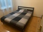 Lit double avec matelas, Maison & Meubles, Chambre à coucher | Chambres à coucher complètes, Enlèvement, Comme neuf, Deux personnes