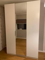 Witte kleerkast pax IKEA met spiegeldeur en accessoires, Comme neuf, 100 à 150 cm, 200 cm ou plus, Autres essences de bois