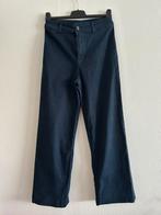 Donkerblauwe brede stretch broek hoge taille OVS maat 38, Comme neuf, Taille 38/40 (M), Bleu, Enlèvement ou Envoi
