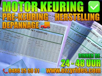 MOTORKEURING 24u | KEURING VOOR VERKOOP MOTO