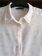 Beige bloes met motiefje en lange mouwen, 40, Enlèvement ou Envoi, Comme neuf, Beige