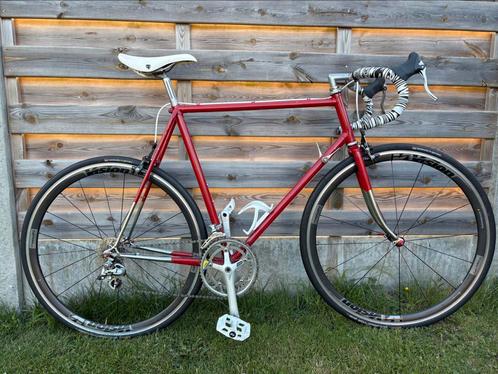 Vintage Racefiets met carbon wielen, Fietsen en Brommers, Fietsen | Racefietsen, Gebruikt, Heren, Overige merken, 10 tot 15 versnellingen