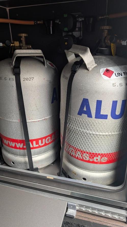 2x ALUGAS lichtgewicht gasflessen 11kg,propaan,leeg,topstaat, Caravans en Kamperen, Kampeeraccessoires, Zo goed als nieuw, Ophalen