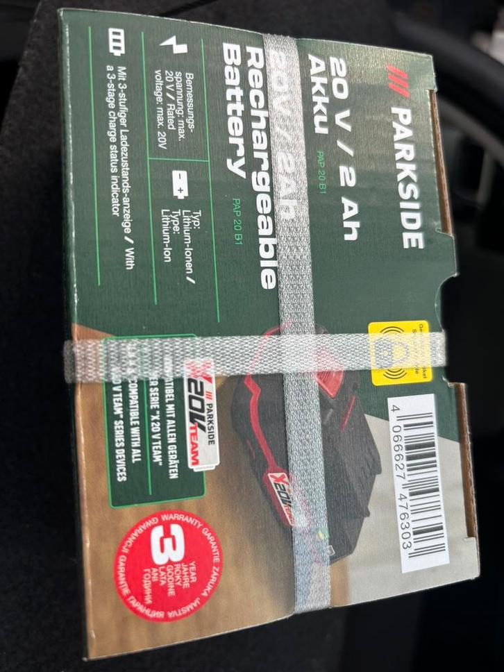 Parkside accu 2ah, Auto-onderdelen, Accu's en Toebehoren, Nieuw, Ophalen