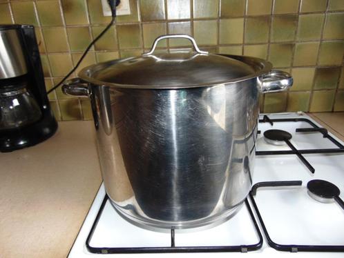 Kookpot inox 12 liter, Huis en Inrichting, Keuken | Potten en Pannen, Gebruikt, Kookpan of Snelkookpan, Inox, Ophalen of Verzenden