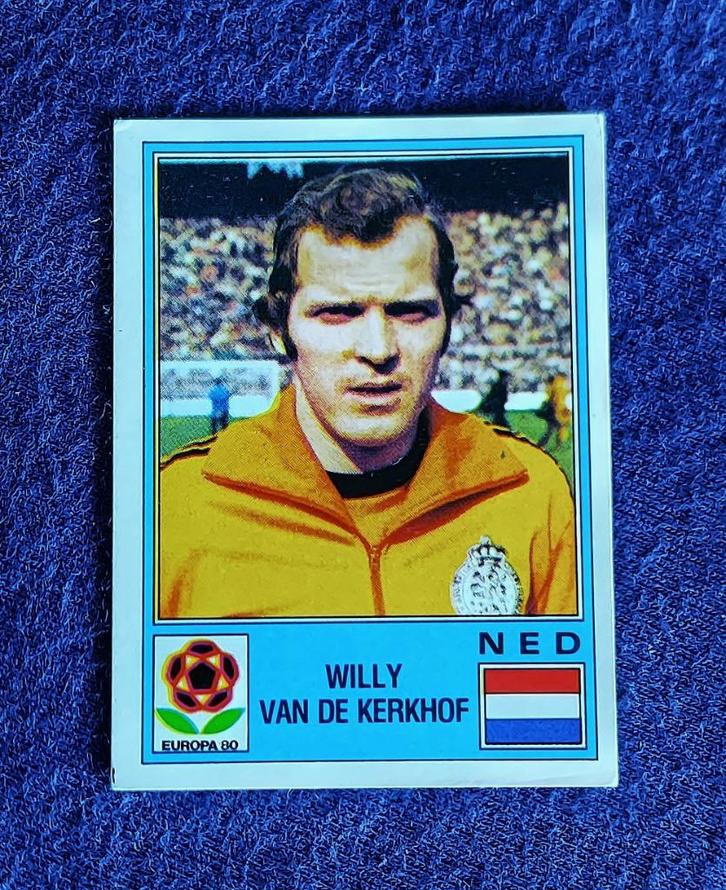 Panini sticker voetbal ' Euro 1980 - W. vd Kerkhof ' -nieuw-, Verzamelen, Sportartikelen en Voetbal, Nieuw, Poster, Plaatje of Sticker