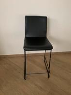 6 zwarte kunstleer barkrukken, Maison & Meubles, Tabourets de bar, Enlèvement, Utilisé