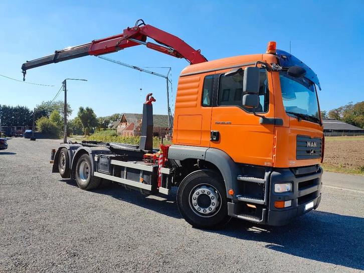 MAN TGA 28.310 Container / Fassi F130 (bj 2006), Auto's, Vrachtwagens, Bedrijf, Te koop, MAN, Diesel, Euro 3, Automaat, Overige kleuren