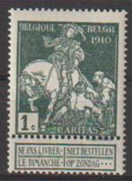 Belgique 1910 n 88**, Neuf, Envoi