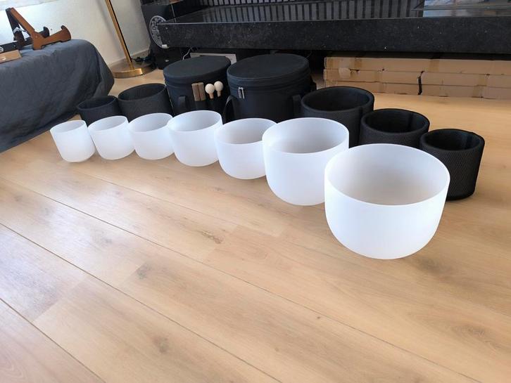 Ensemble de bols chantants en cristal de quartz 7 chakras 43, Musique & Instruments, Percussions, Enlèvement ou Envoi