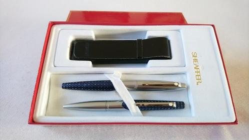 Sheaffer Intrigue Blue Whale Shark set Vulpen 14K/585 M-nib, Verzamelen, Pennenverzamelingen, Zo goed als nieuw, Pennenset, Sheaffer