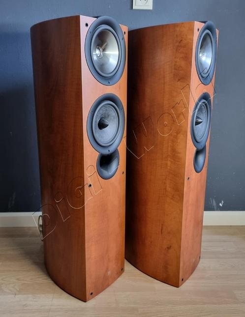 KEF IQ7 Unieke kleur Kersenhout, Audio, Tv en Foto, Luidsprekerboxen, Zo goed als nieuw, Front, Rear of Stereo speakers, 120 watt of meer