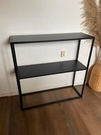 Bijzettafeltje/sidetable/haltafel industrieel metaal zwart, Huis en Inrichting, Tafels | Sidetables, Ophalen, 50 tot 100 cm, Zo goed als nieuw