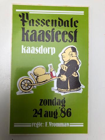 Sticker Passendale kaasfeest 1986 beschikbaar voor biedingen