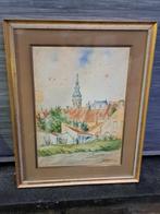aquarelle veurne signe albert dillens, Ophalen of Verzenden