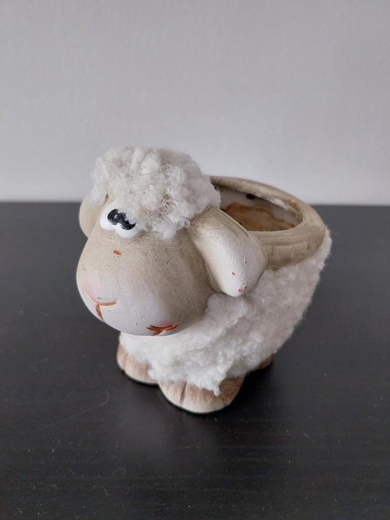 Cache-pot mouton, Enlèvement ou Envoi, Moins de 25 cm, Rond, Comme neuf