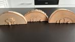 Houten decoratie 3 stuks, Huis en Inrichting, Woonaccessoires | Kisten, Ophalen, Nieuw