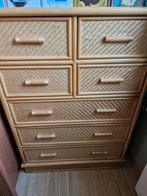 Commode vintage en rotin, L69xH96xP37, Enlèvement