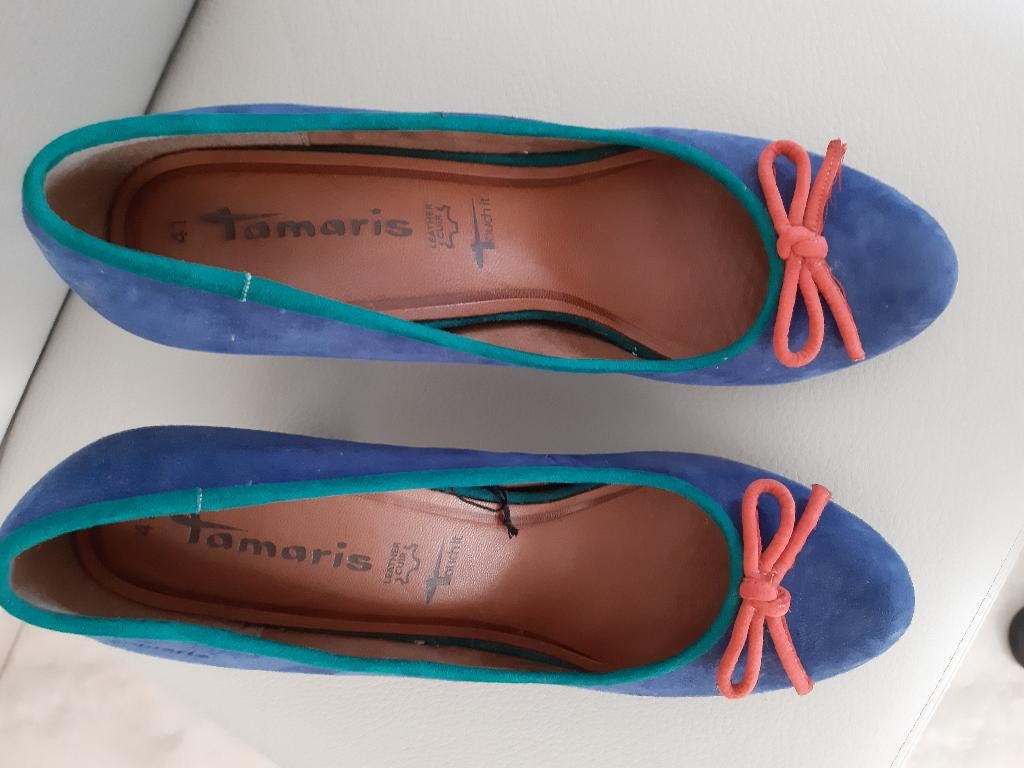 chaussures bleues pour femmes, Tamaris, Enlèvement ou Envoi, Comme neuf, Bleu