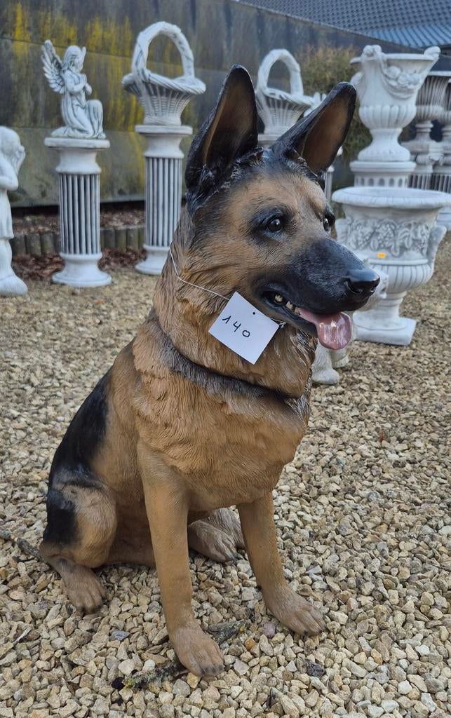 Polyester beeld , Duitse herder, Ophalen, Nieuw, Kunststof, Dierenbeeld