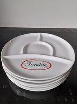 Fondueborden 6 stuks, Huis en Inrichting, Keuken | Servies, Ophalen, Zo goed als nieuw