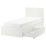 Lit simple Malm Ikea, 90 cm, Enlèvement, 200 cm, Blanc
