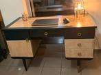Bureau vintage relooké -  profond & noirs élégants, Huis en Inrichting, Ophalen, Zo goed als nieuw, Bureau