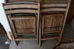 12 Houten klapstoelen, Brun, Enlèvement, Bois, Cinq, Six Chaises ou plus
