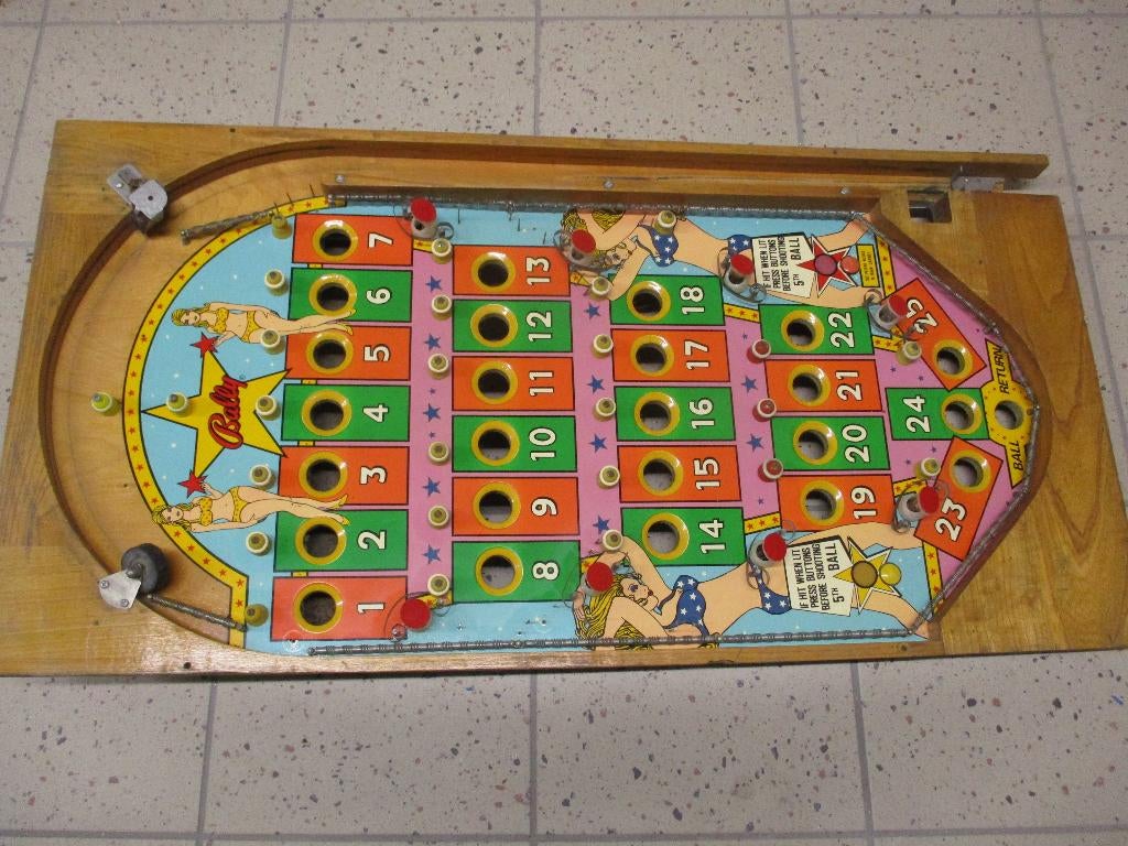 Bingo Bally Miss América 75 Playfield, Verzamelen, Automaten | Gokkasten en Fruitautomaten, Gebruikt, Ophalen