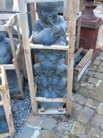 statue de bouddha 3 shaolin en pierre patinée, Jardin & Terrasse, Enlèvement, Neuf, Pierre, Bouddha