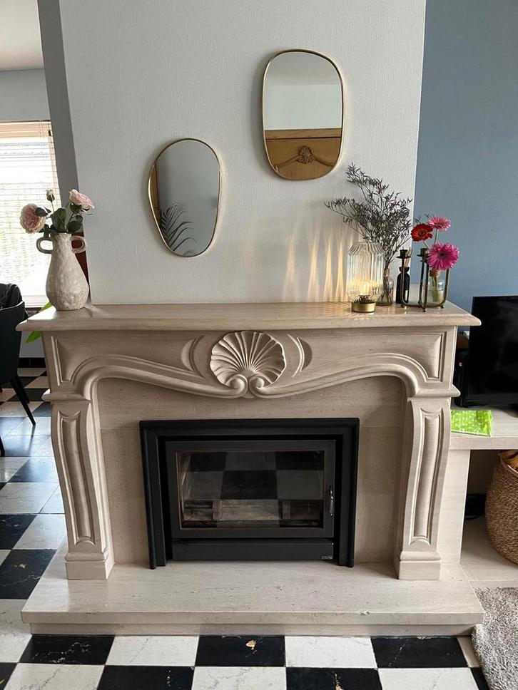 Sierschouw met inbouwhaard, met tv meubel, Huis en Inrichting, Haarden, Ophalen