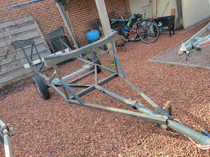 Boottrailer zeilboot/kielboot 5-6.5 meter, Watersport en Boten, Boottrailers, Gebruikt, Kielboottrailer, Minder dan 1500 kg, 6 tot 9 meter