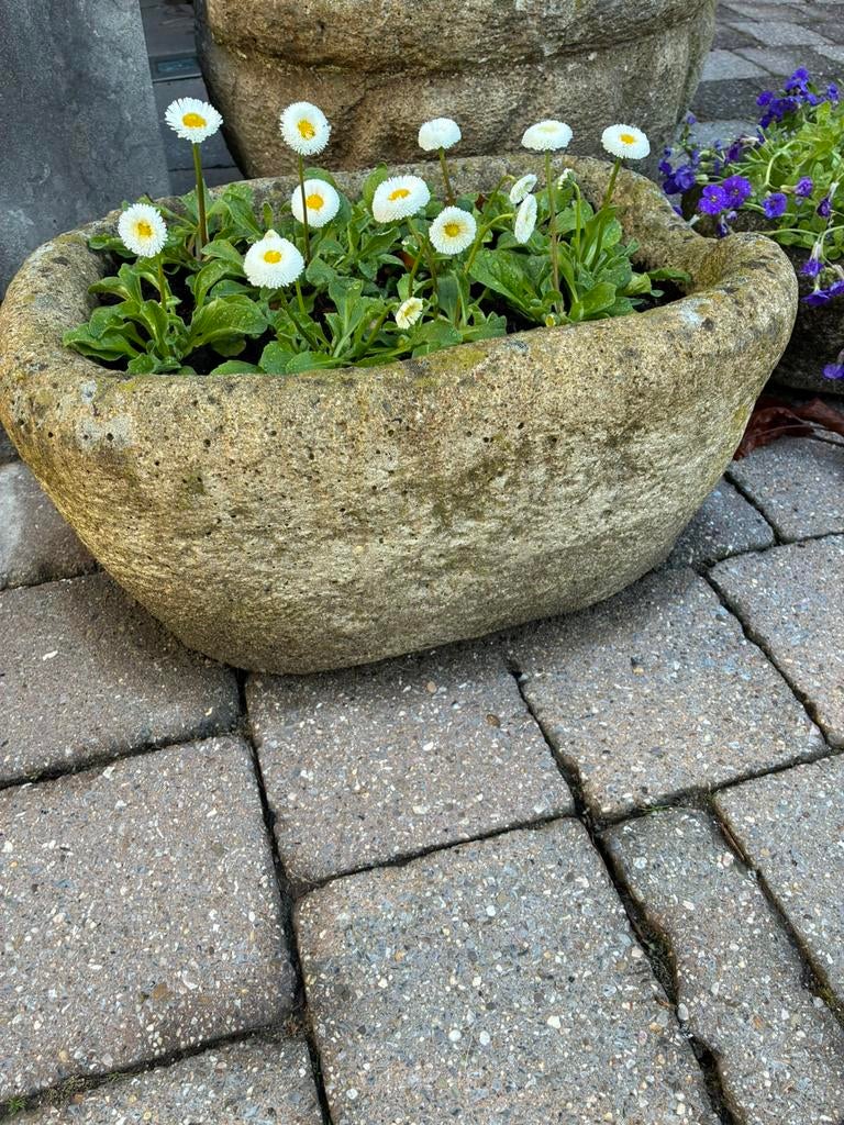 Oude stenen franse bloembak, Tuin en Terras, Ophalen, Zo goed als nieuw