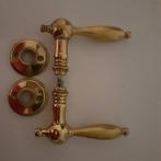 Deurklink met deurbeslag, Ophalen, Gebruikt, Koper of Messing, Klink of Kruk