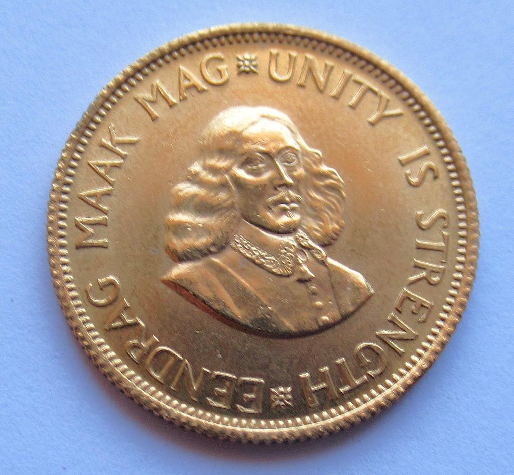 zuid afrika 2 Rand 1964 Springbok, Envoi, Afrique du Sud, Or